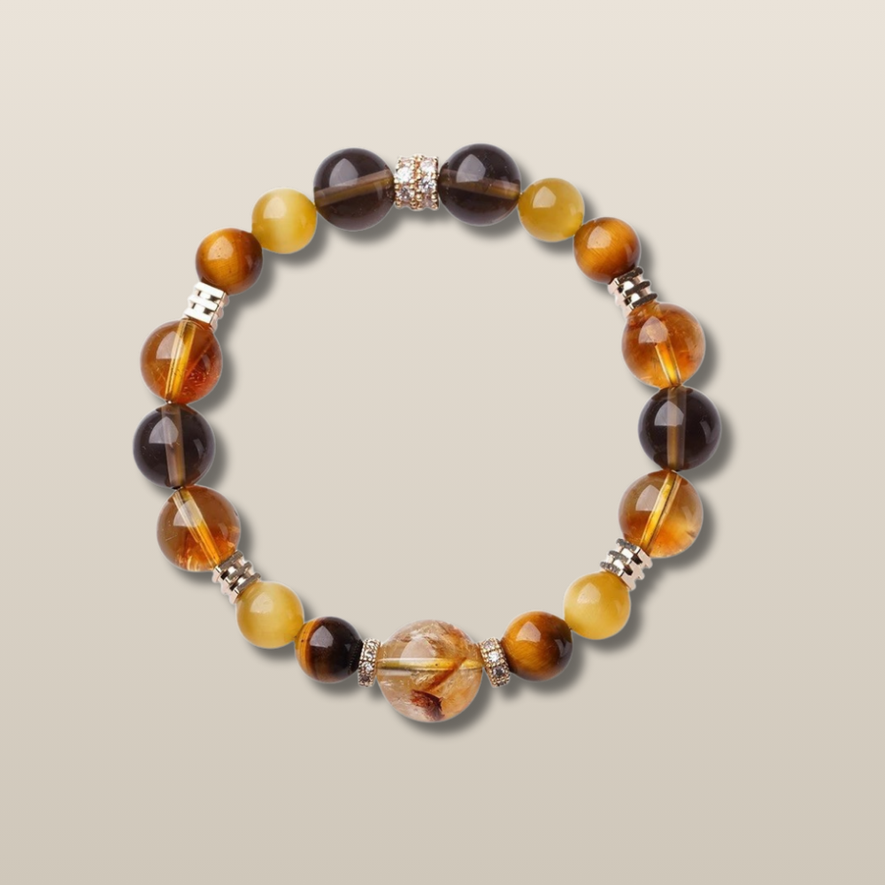 Tiger Eye Citrine Abundance Protection Bracelet