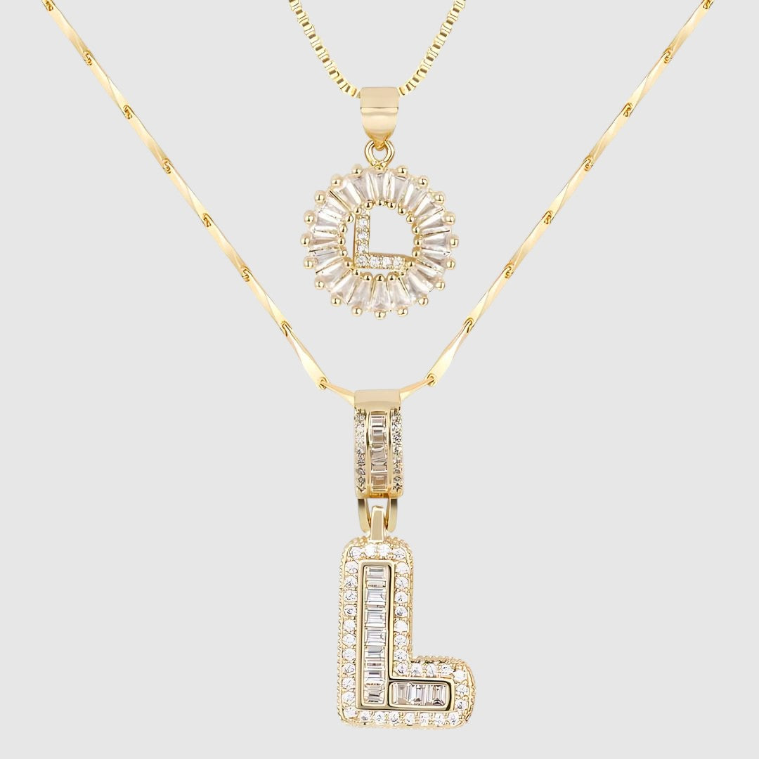 A–Z Lab Grown Diamond Plated Letter Necklace