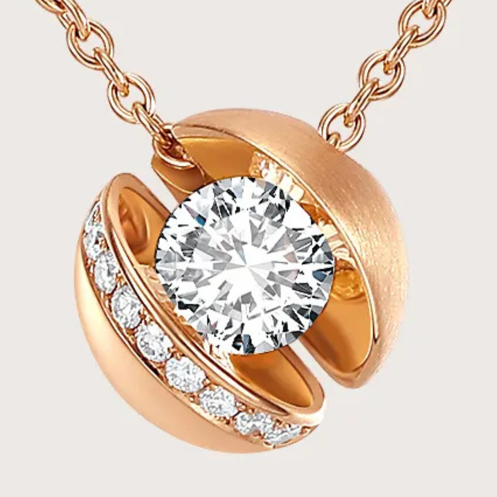 Floating Planet Lady Diamond Necklace