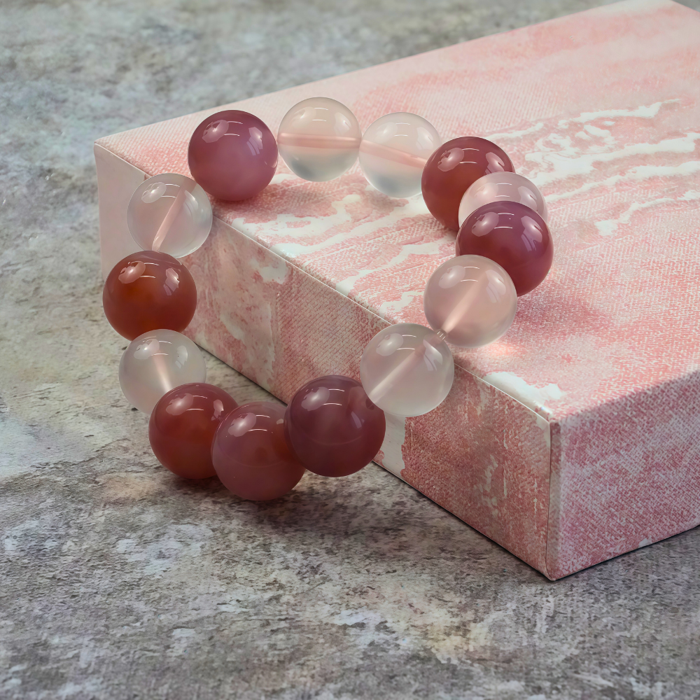 Rose Quartz Clear Quartz Love Harmony Bracelet