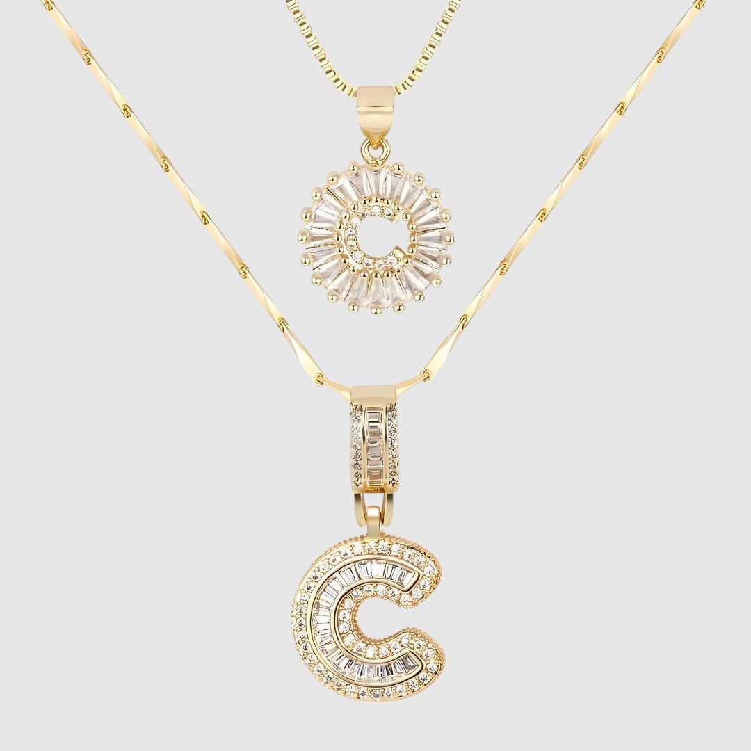 A–Z Lab Grown Diamond Plated Letter Necklace