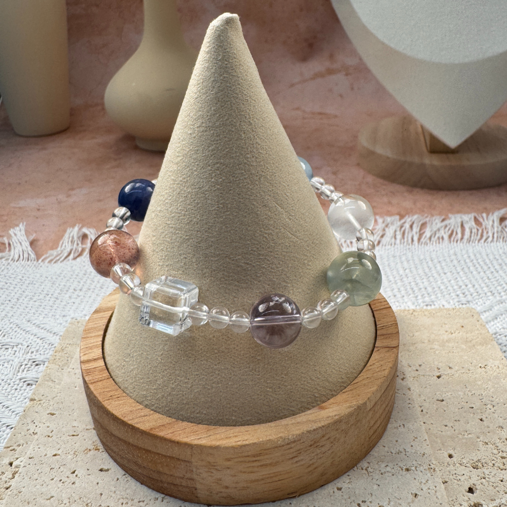 Rose Quartz Amethyst Lapis Lazuli Love Bracelet