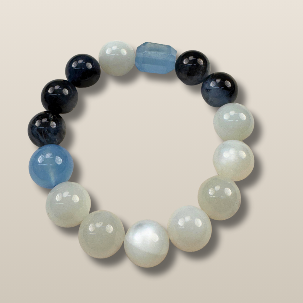 Moonstone Chalcedony Sodalite Serenity Bracelet