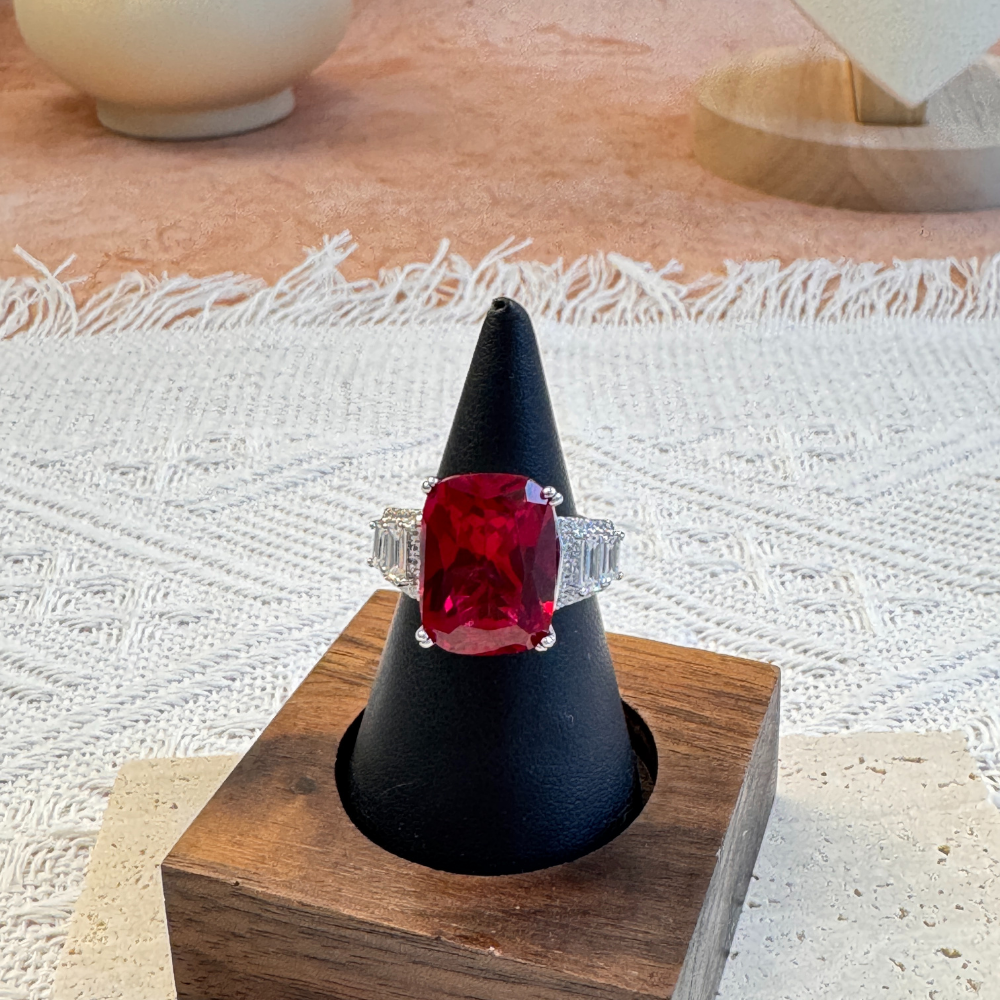 Garnet Radiance Energy Crystal Ring