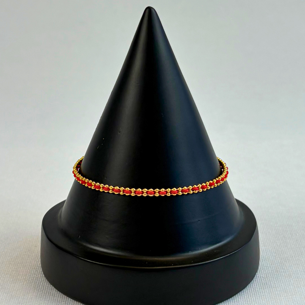 Gold Red Cord Blessing Protection Bracelet