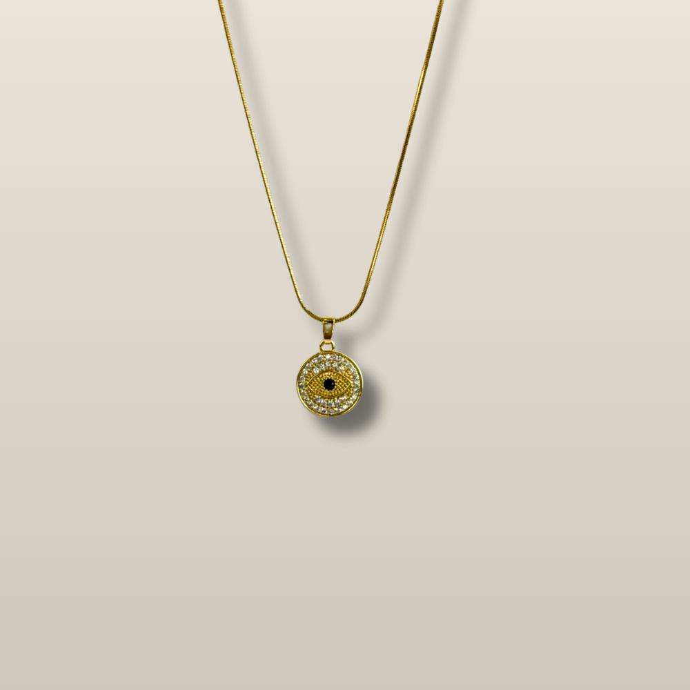 Evil Eye Gold Protection Harmony Necklace
