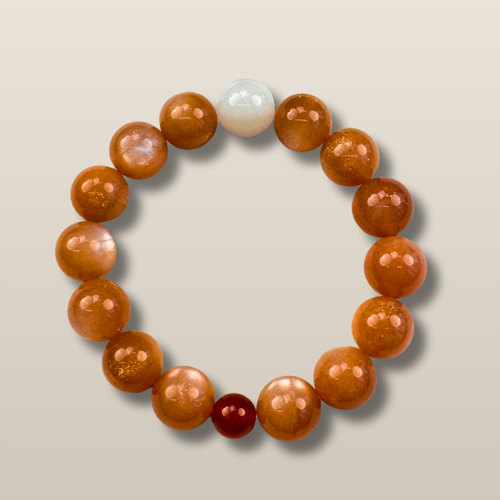 Sunstone Moonstone Carnelian Harmony Bracelet