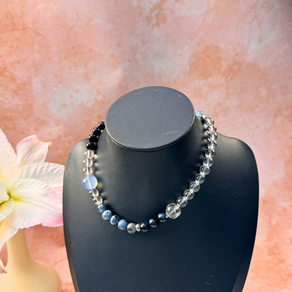 Obsidian Aquamarine Harmony Bracelet / Necklace