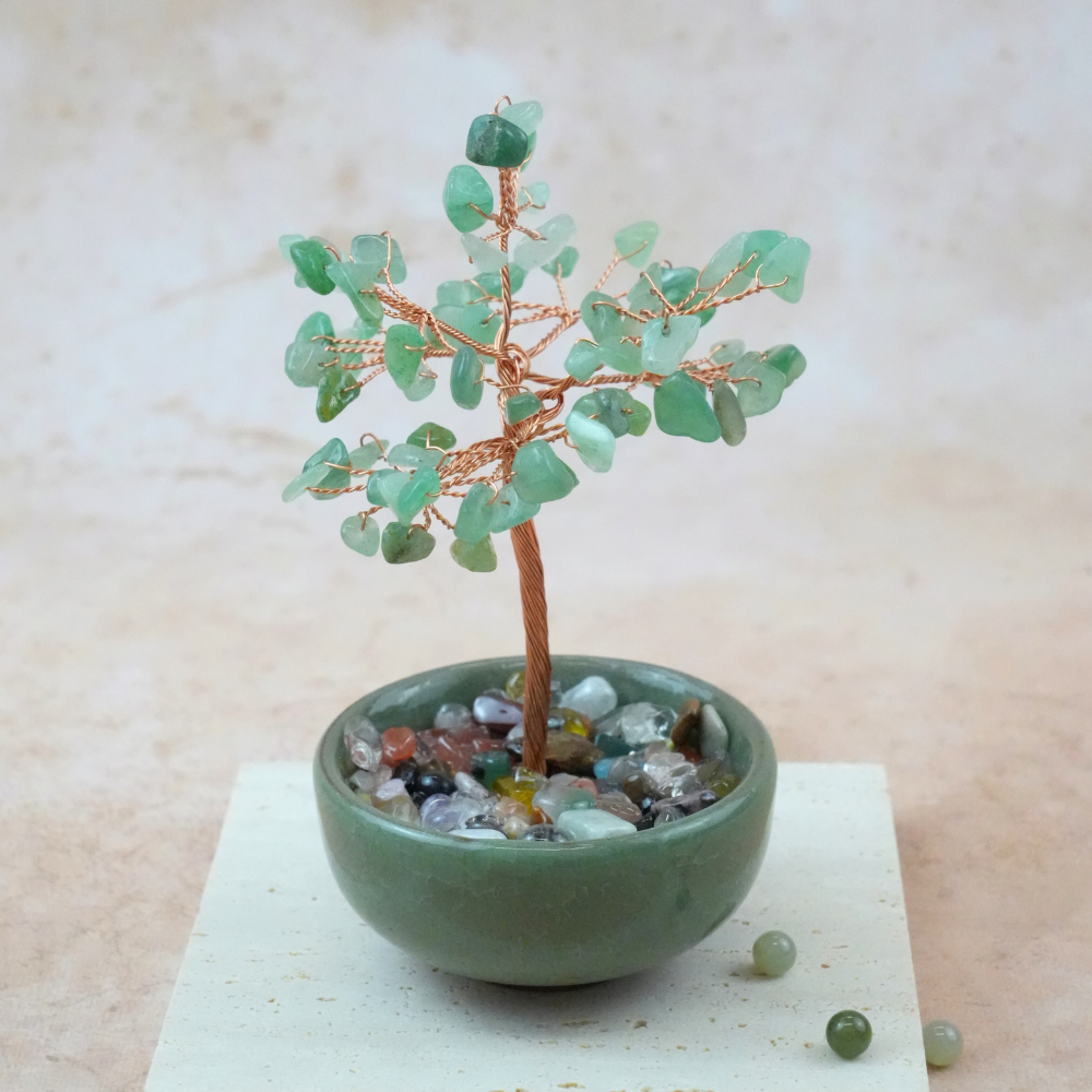 Green Aventurine Jade Prosperity Harmony Tree