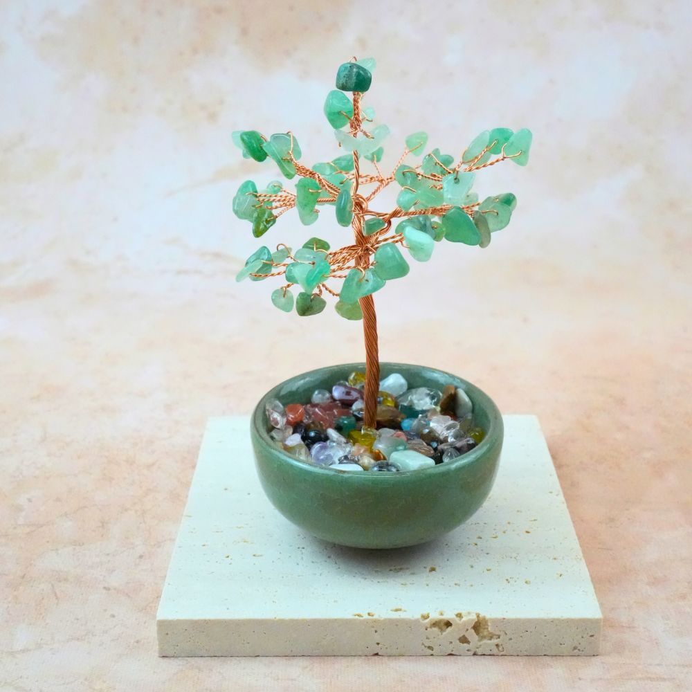 Green Aventurine Jade Prosperity Harmony Tree