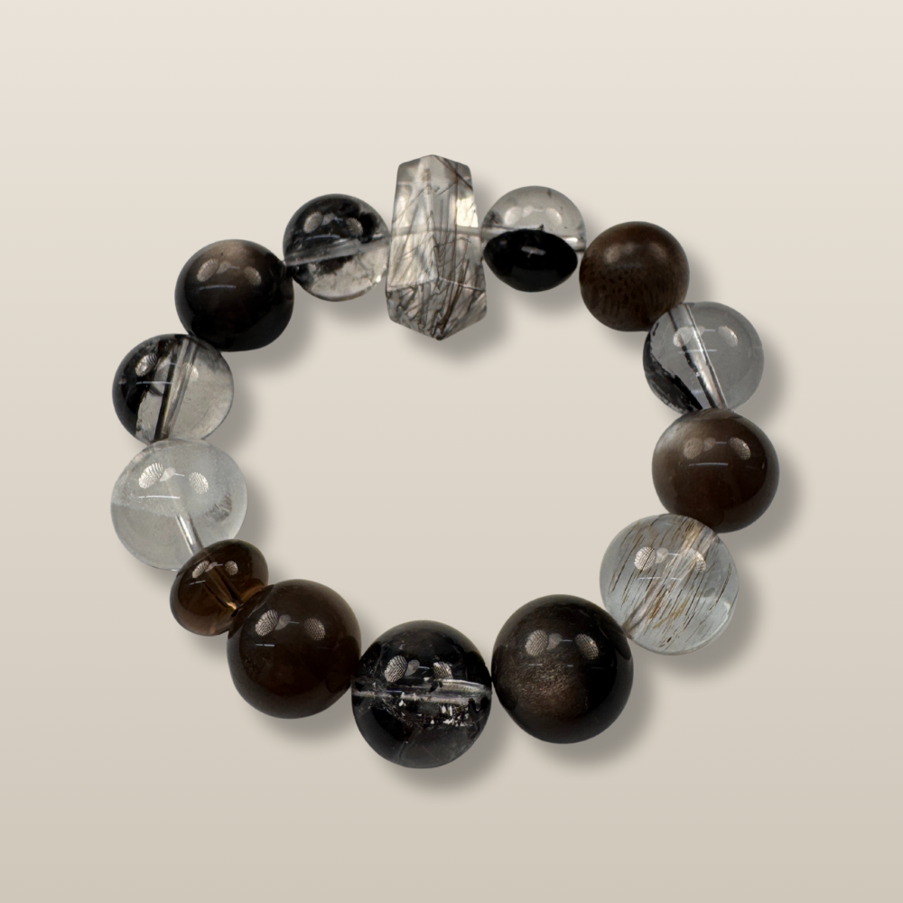 Obsidian Smoky Quartz Protection Bracelet