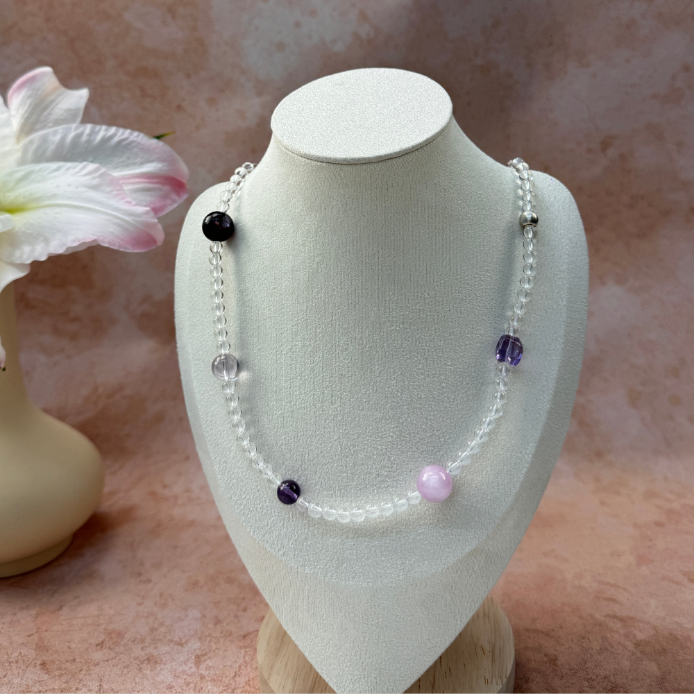 Amethyst Rose Quartz Clear Quartz Love Bracelet