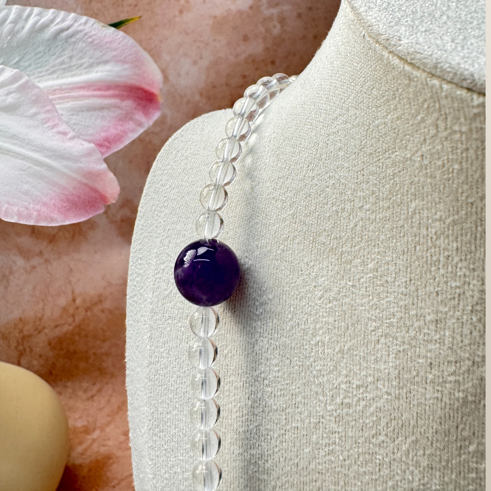 Amethyst Rose Quartz Clear Quartz Love Bracelet