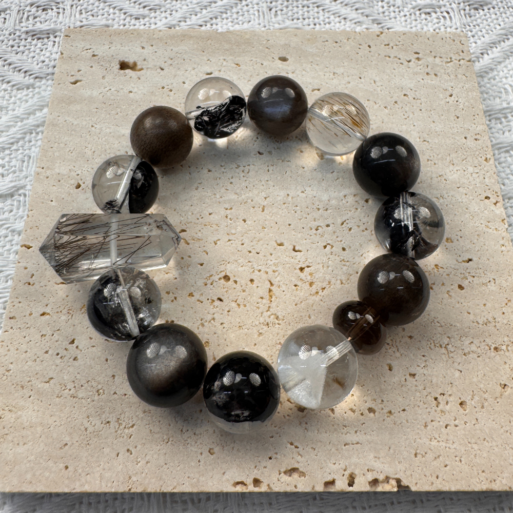 Obsidian Smoky Quartz Protection Bracelet