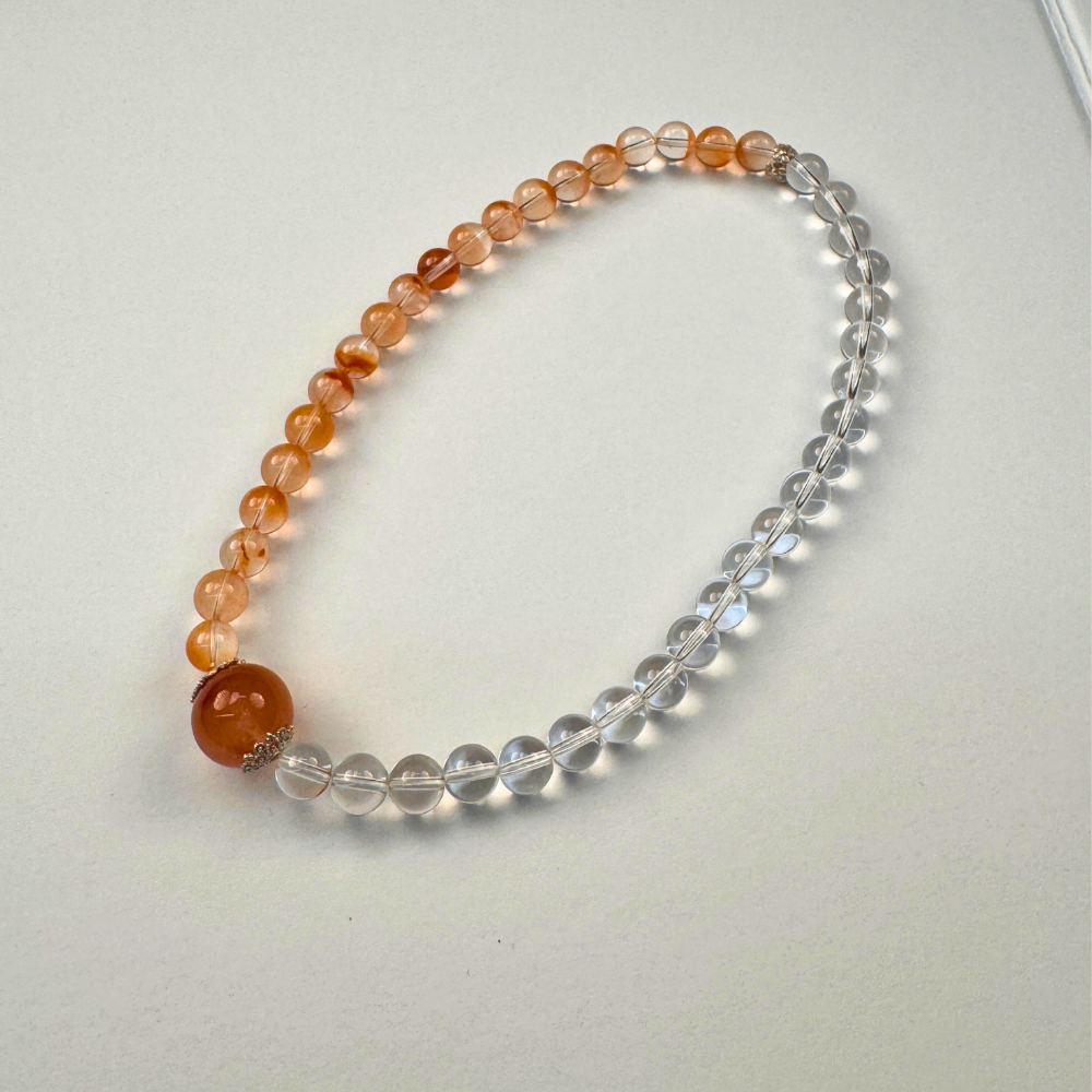 Red Hare’s Fur Quartz Silver Harmony Bracelet