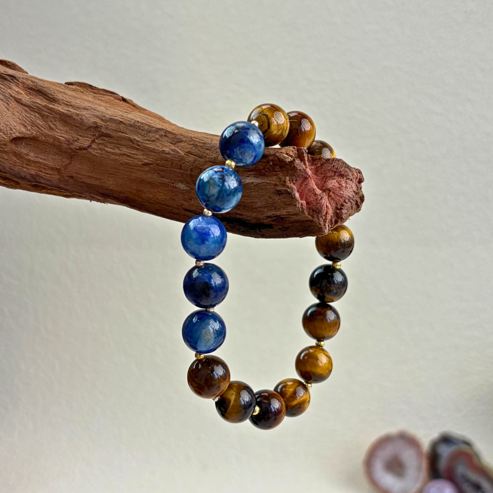 Tiger’s Eye Kyanite Courage Focus Bracelet