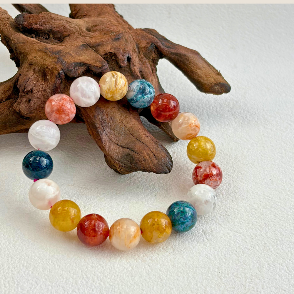 Multicolor Agate Protection Balance Bracelet