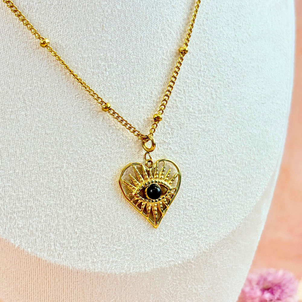 Evil Eye Heart Radiance Protection Necklace