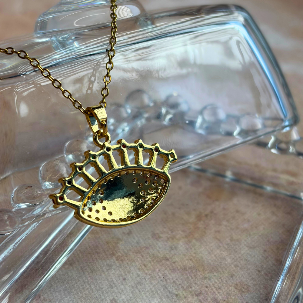 Blue Evil Eye Multi-Gem Protection Necklace