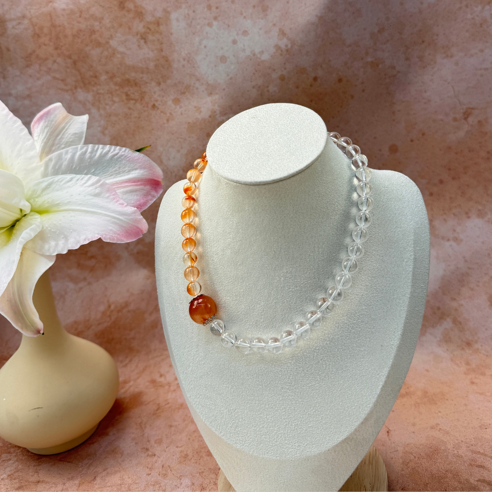 Red Hare’s Fur Quartz Silver Harmony Bracelet