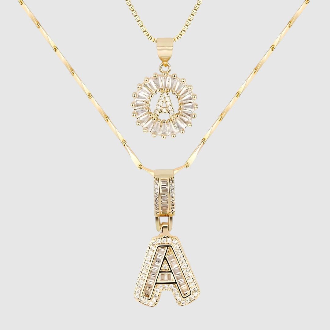 A–Z Lab Grown Diamond Plated Letter Necklace