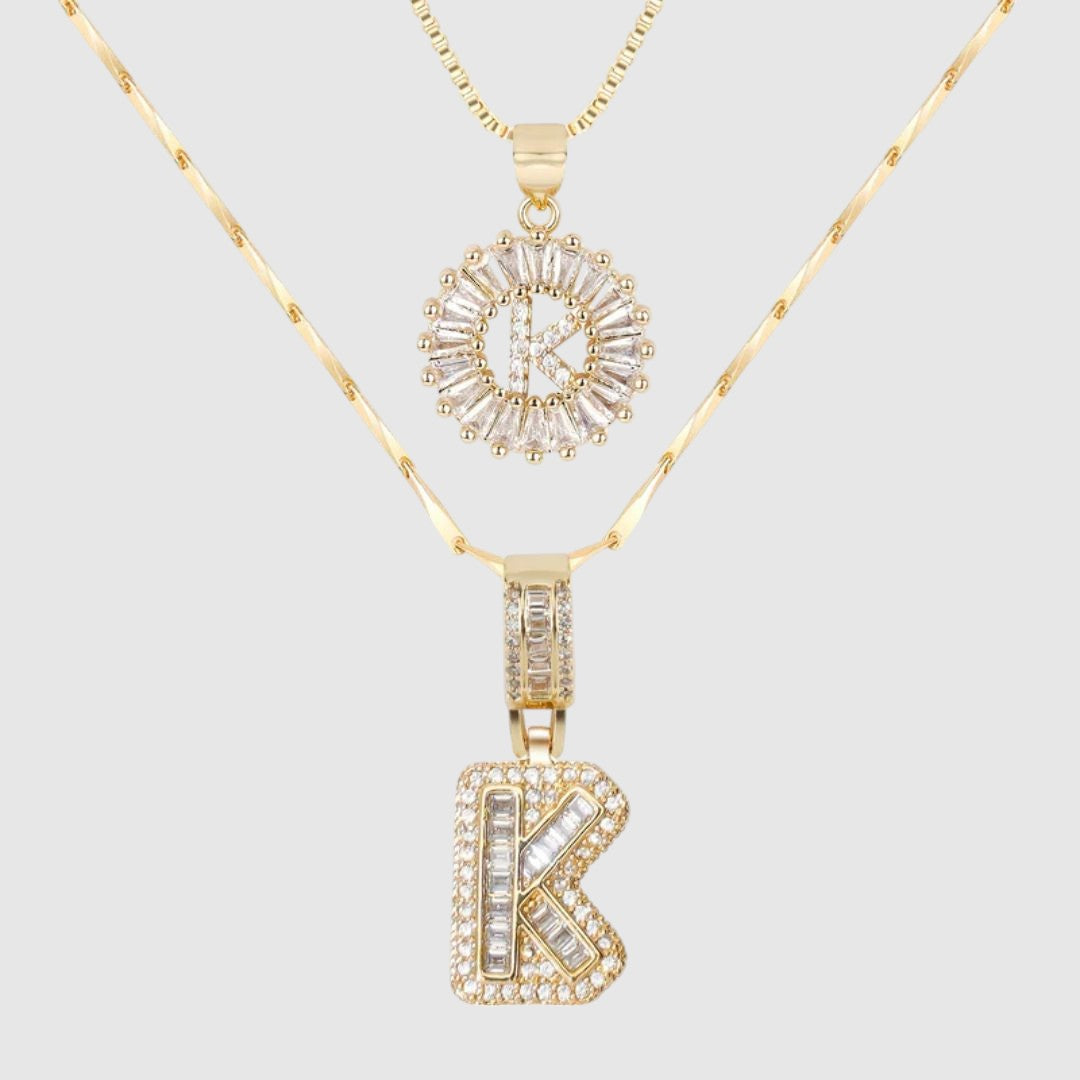 A–Z Lab Grown Diamond Plated Letter Necklace