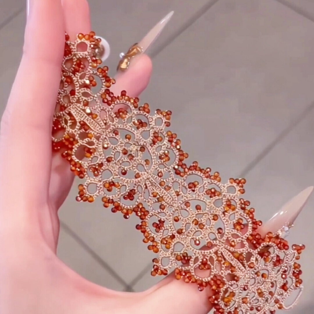 Morgan Stone Handwoven Lace Bracelet