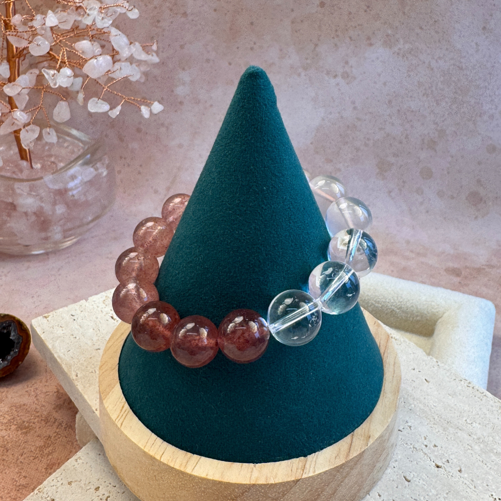 Strawberry Quartz Rose Quartz Harmony Bracelet