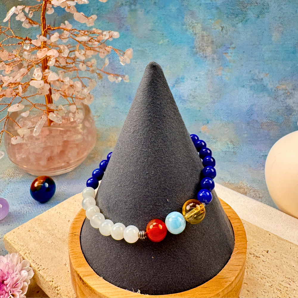 Lapis Lazuli Moonstone Communication Bracelet