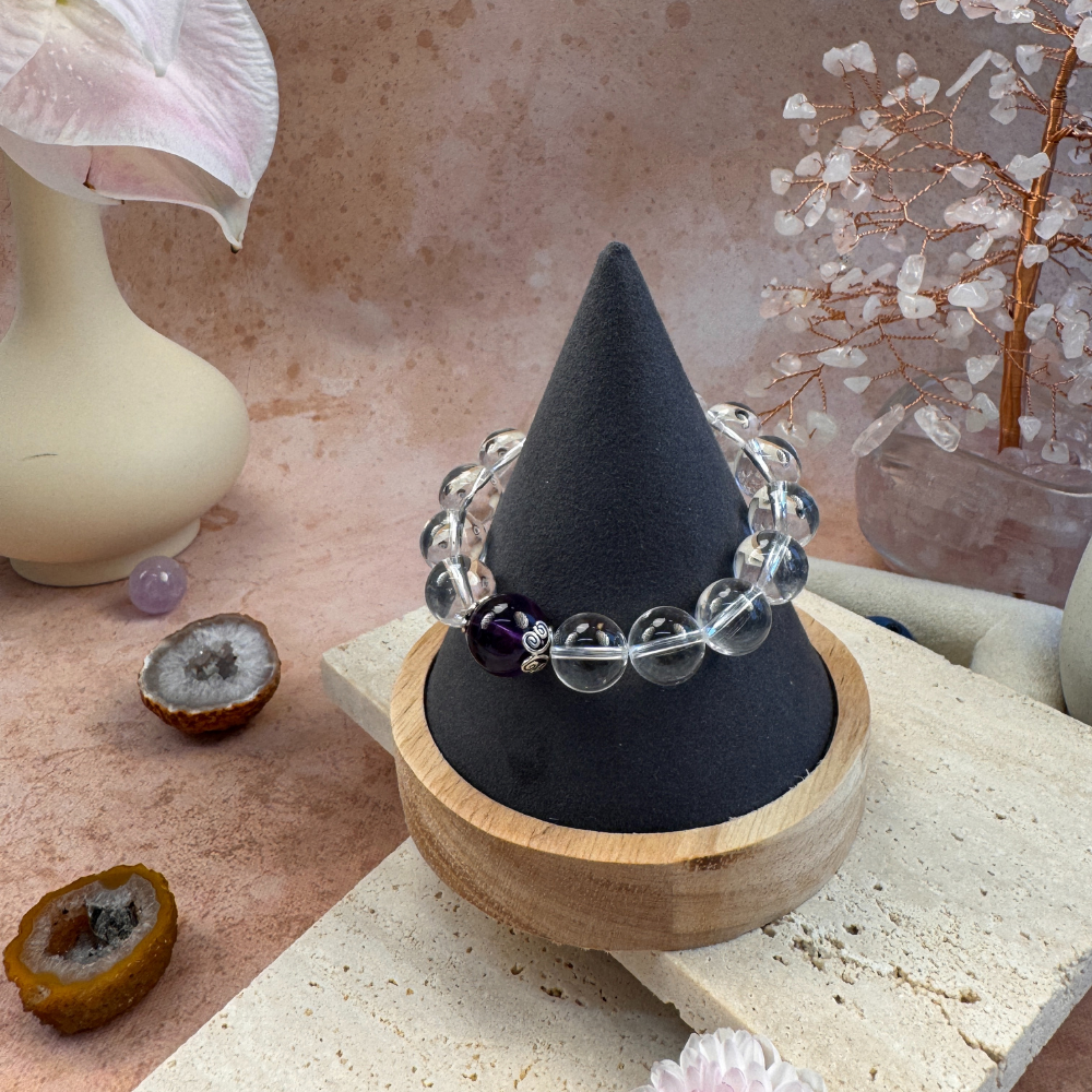 Amethyst Smoky Quartz Protection Bracelet
