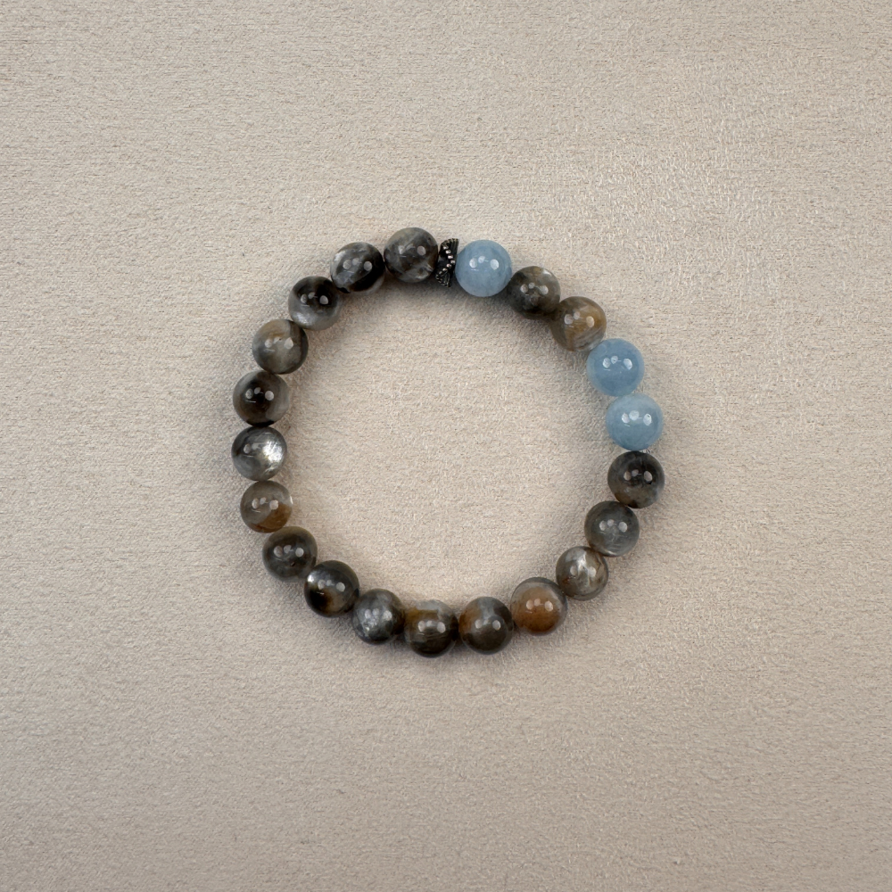 Labradorite Aquamarine Protection Bracelet