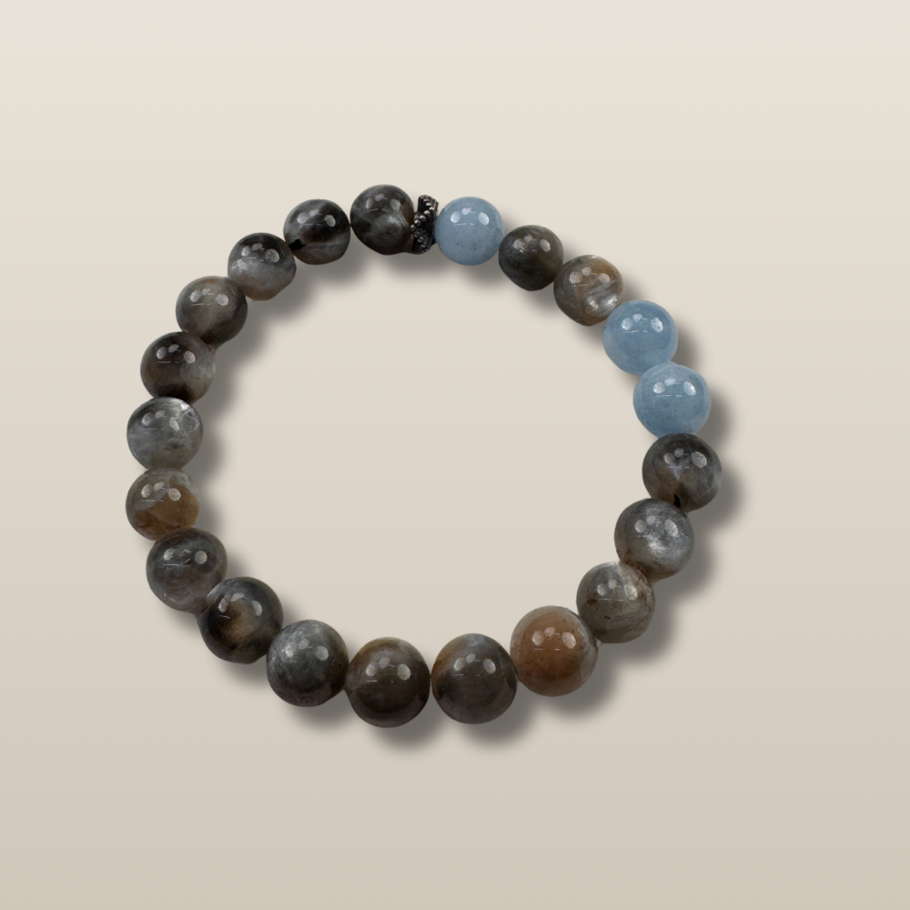 Labradorite Aquamarine Protection Bracelet