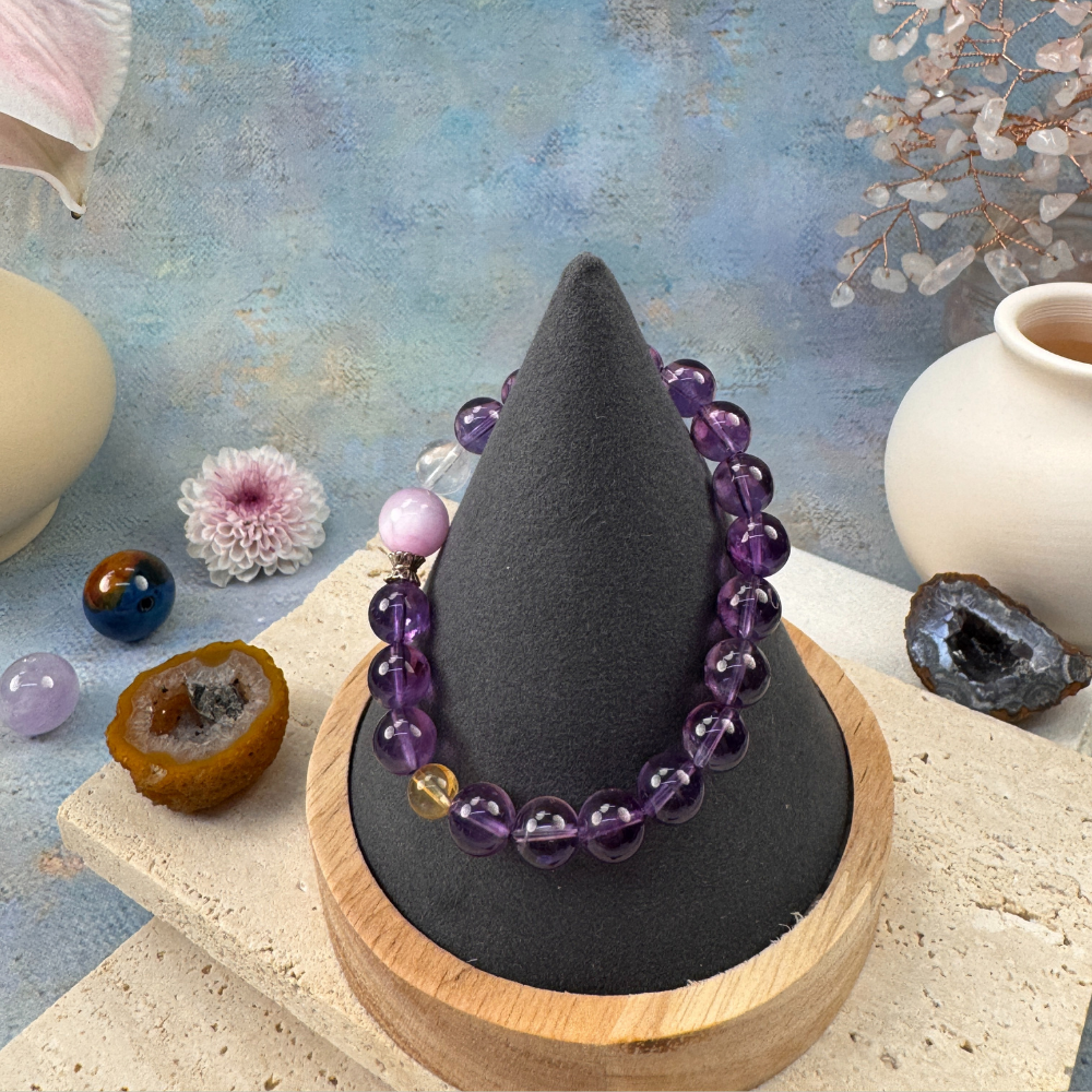 Amethyst Rose Quartz Love Serenity Bracelet