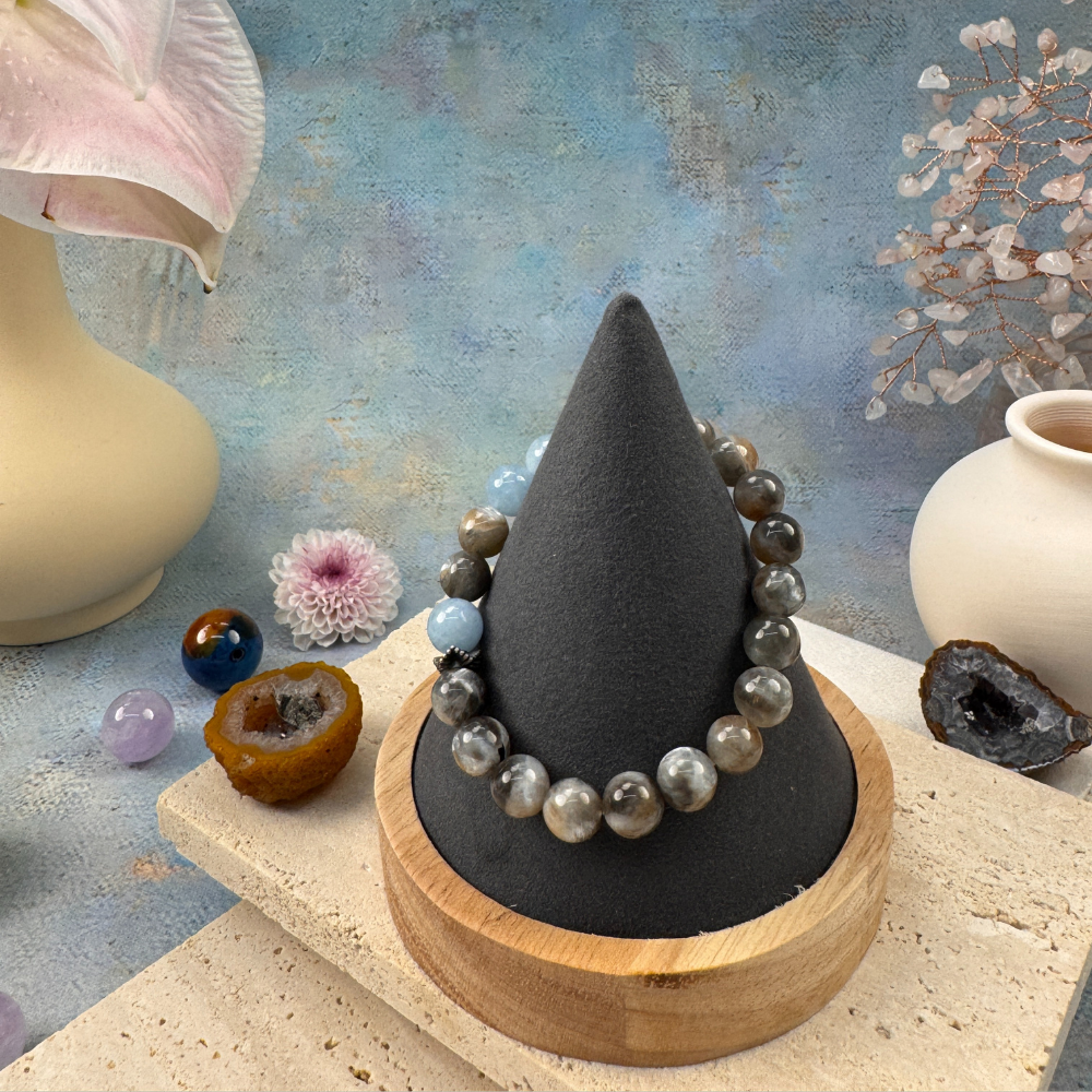 Labradorite Aquamarine Protection Bracelet