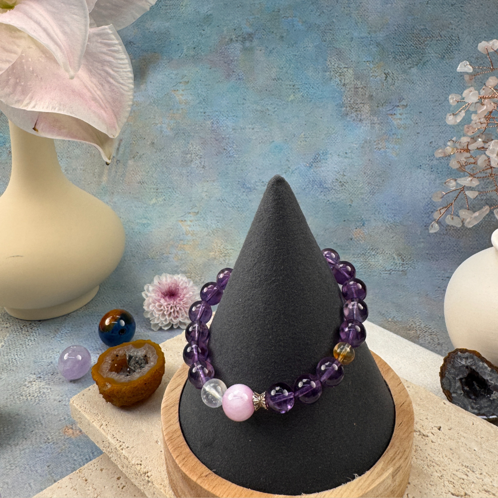 Amethyst Rose Quartz Love Serenity Bracelet