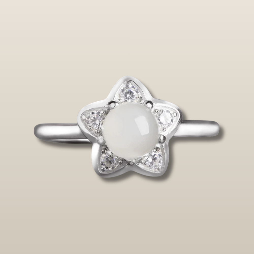 Jade Clear Quartz Serenity Ring