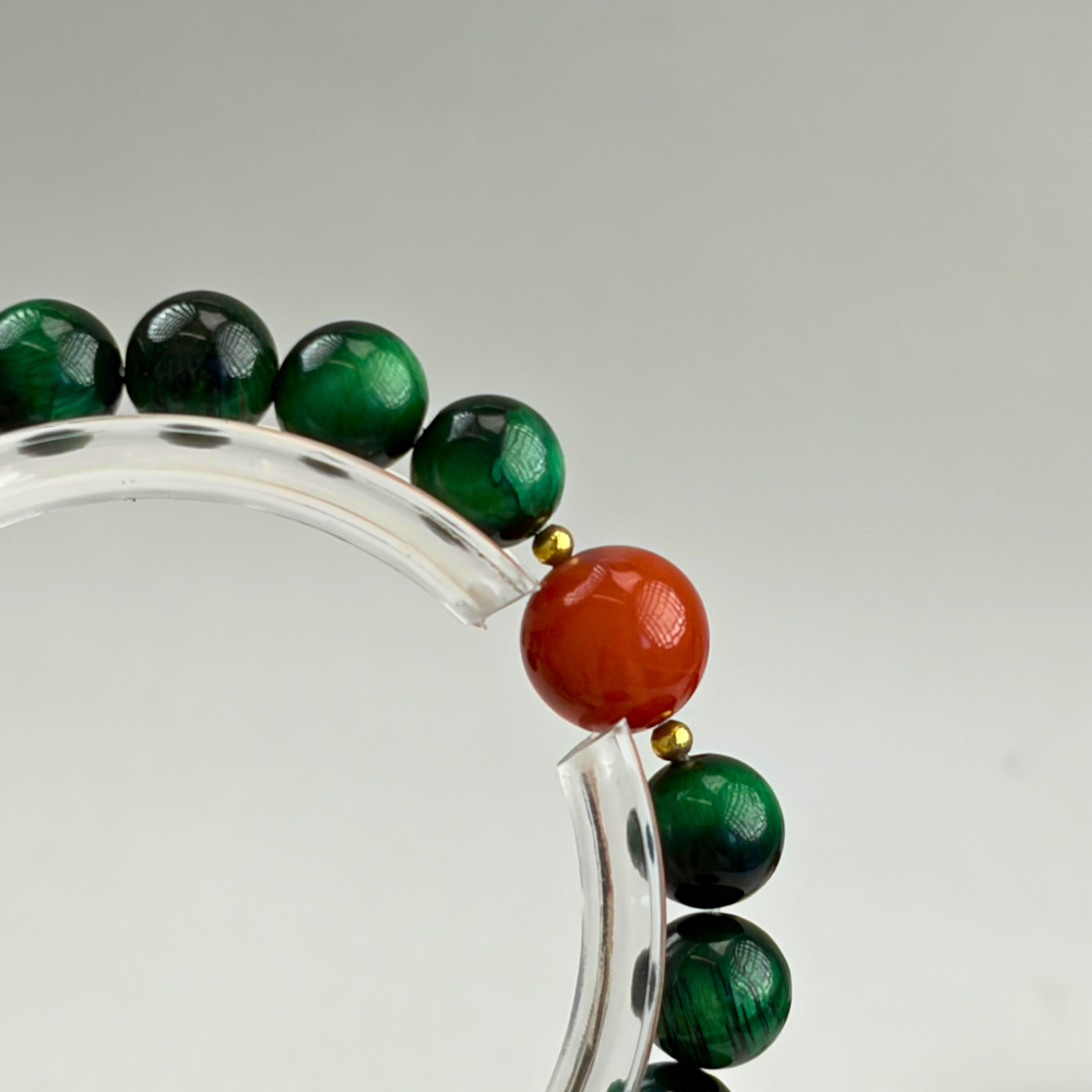 Malachite Red Agate Courage Balance Bracelet