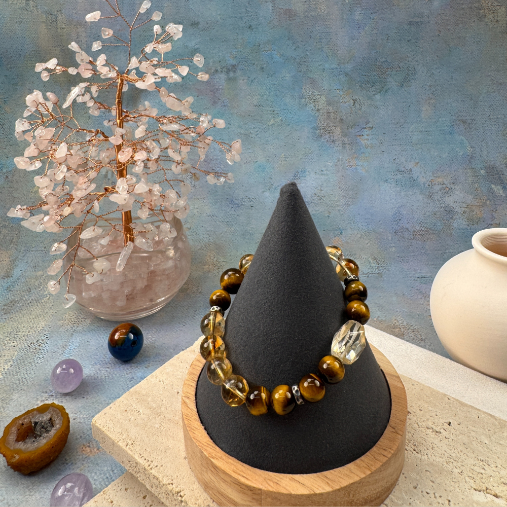Citrine Tiger Eye Confidence Wealth Bracelet