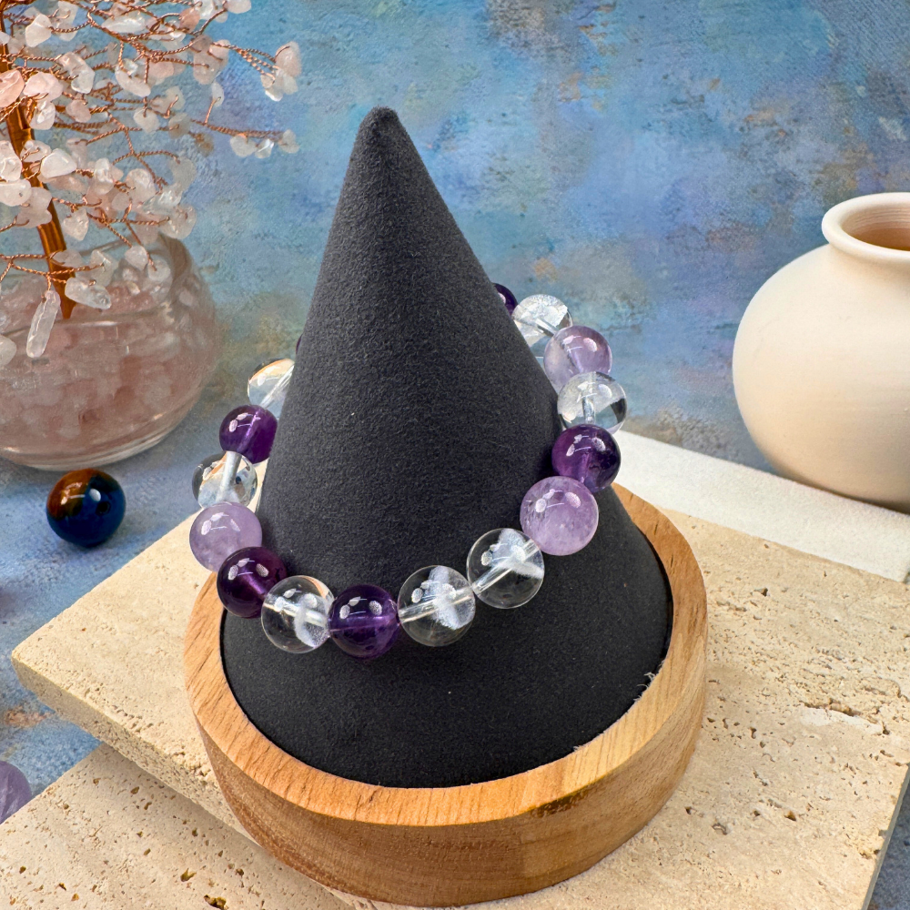 Amethyst Clear Quartz Harmony Bracelet
