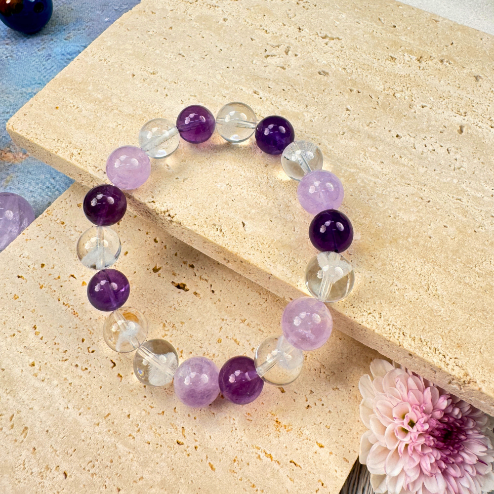 Amethyst Clear Quartz Harmony Bracelet