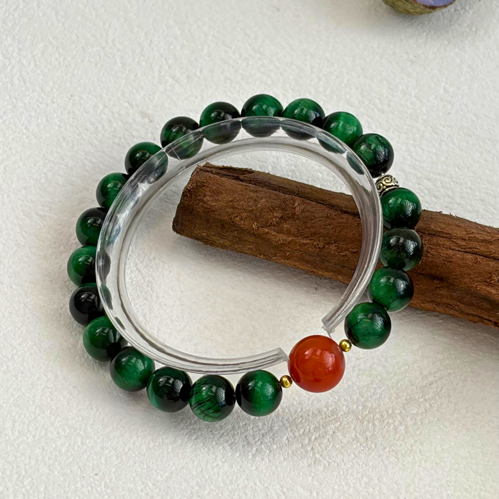 Malachite Red Agate Courage Balance Bracelet