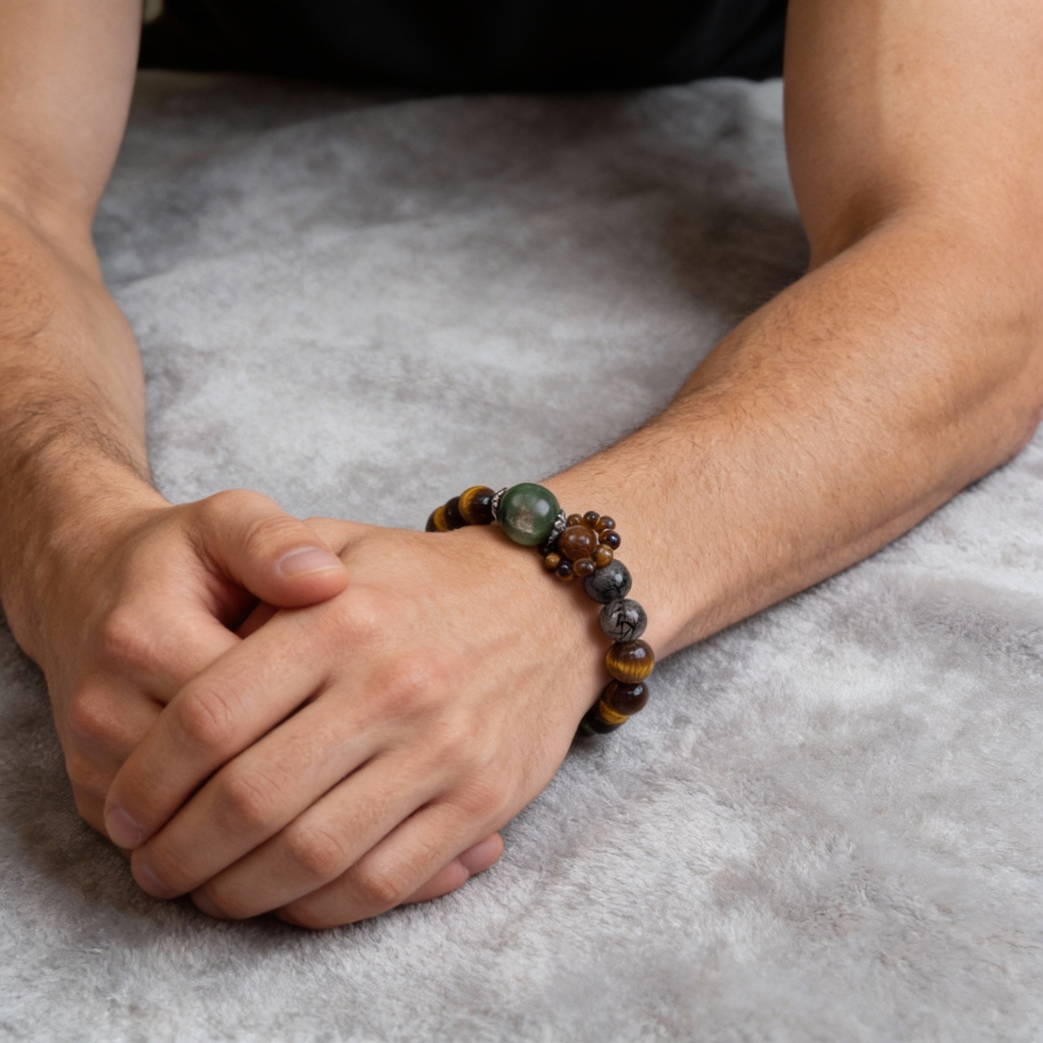 Tiger’s Eye Green Lepidolite Courage Bracelet