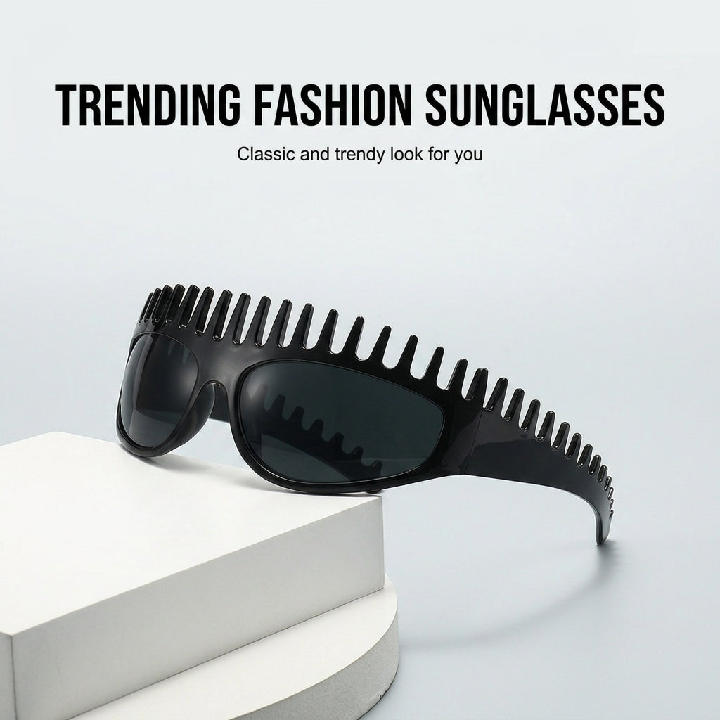 Trendy Headband Sunglasses Y2K Comb Frame Sun Glasses for Women & Men - UV Protection
