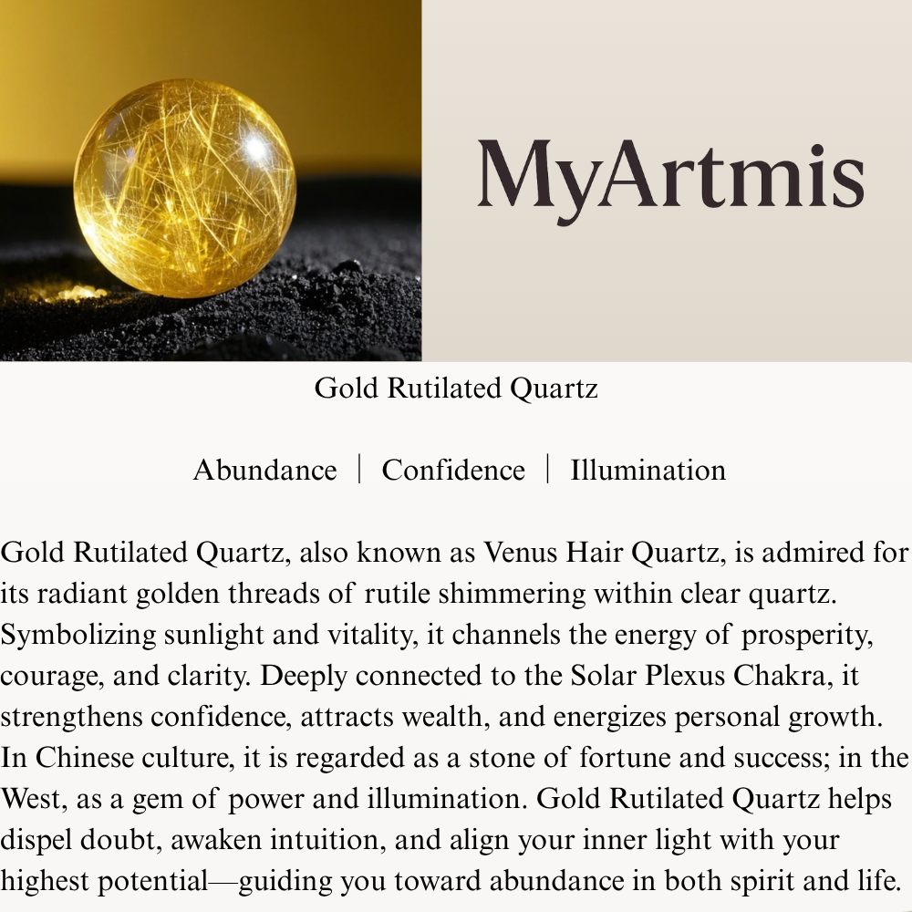 Obsidian Golden Rutilated Quartz Wealth Protection Bracelet