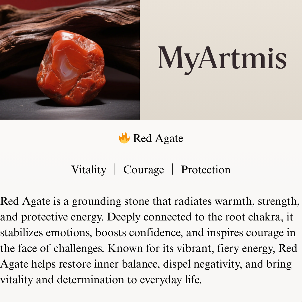 Red Agate Butterfly Courage Confidence Ring