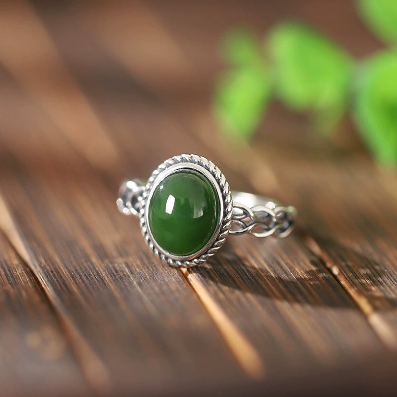 Turquoise Lapis Lazuli Jade Silver Harmony Ring