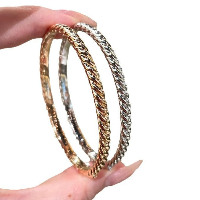 Pavé Chain Link Artificial Diamond Bangle Bracelet