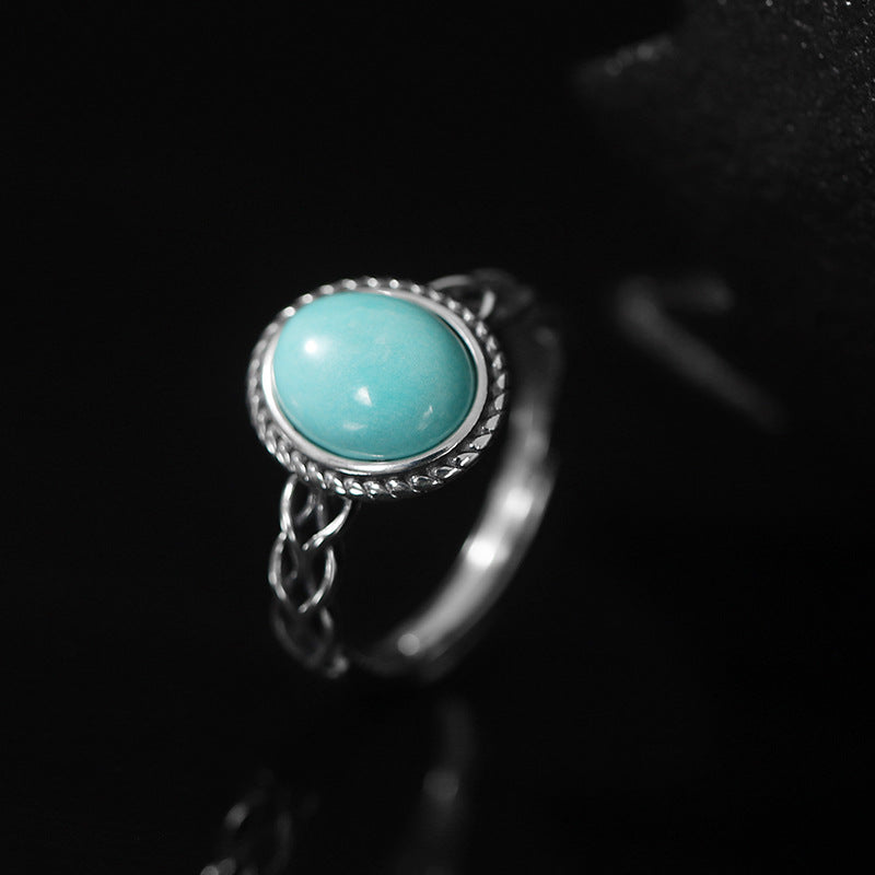 Turquoise Lapis Lazuli Jade Silver Harmony Ring