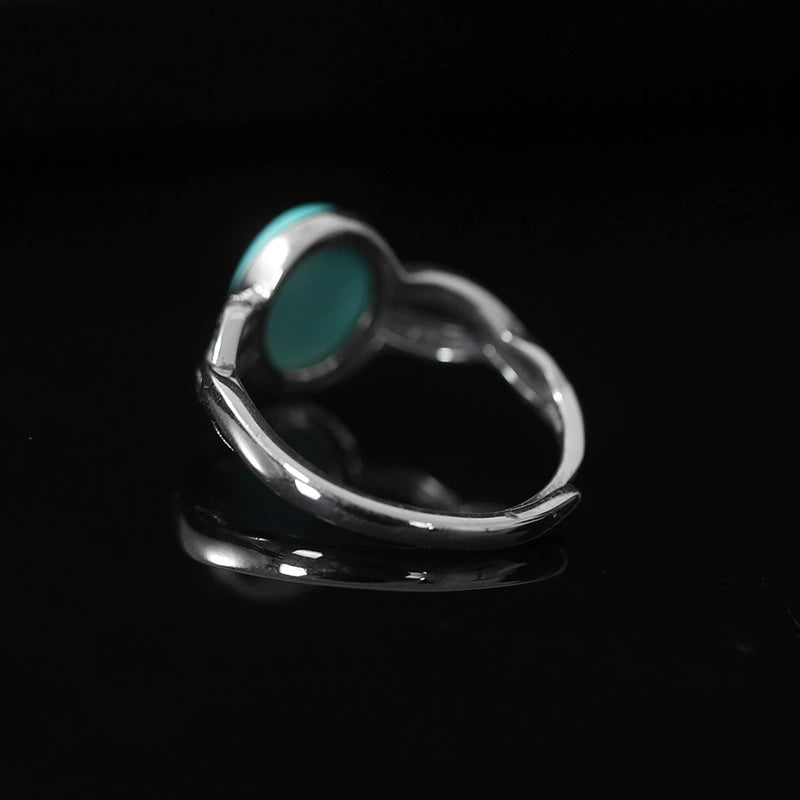 Turquoise Silver Healing Protection Ring