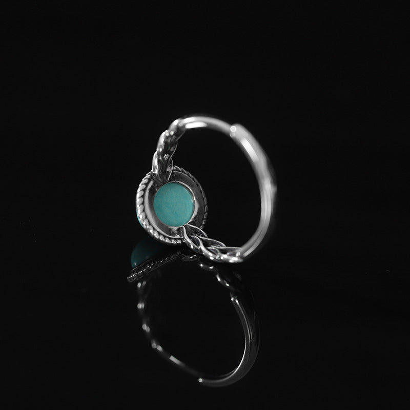 Turquoise Lapis Lazuli Jade Silver Harmony Ring